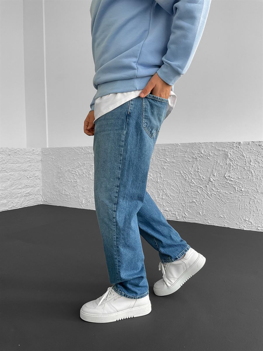 Mavi Yıkamalı Baggy Jean GJ-15654/16369