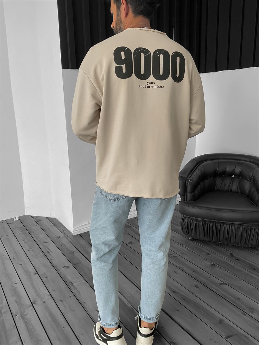 Bej 9000 Baskılı Sweat V-30-881