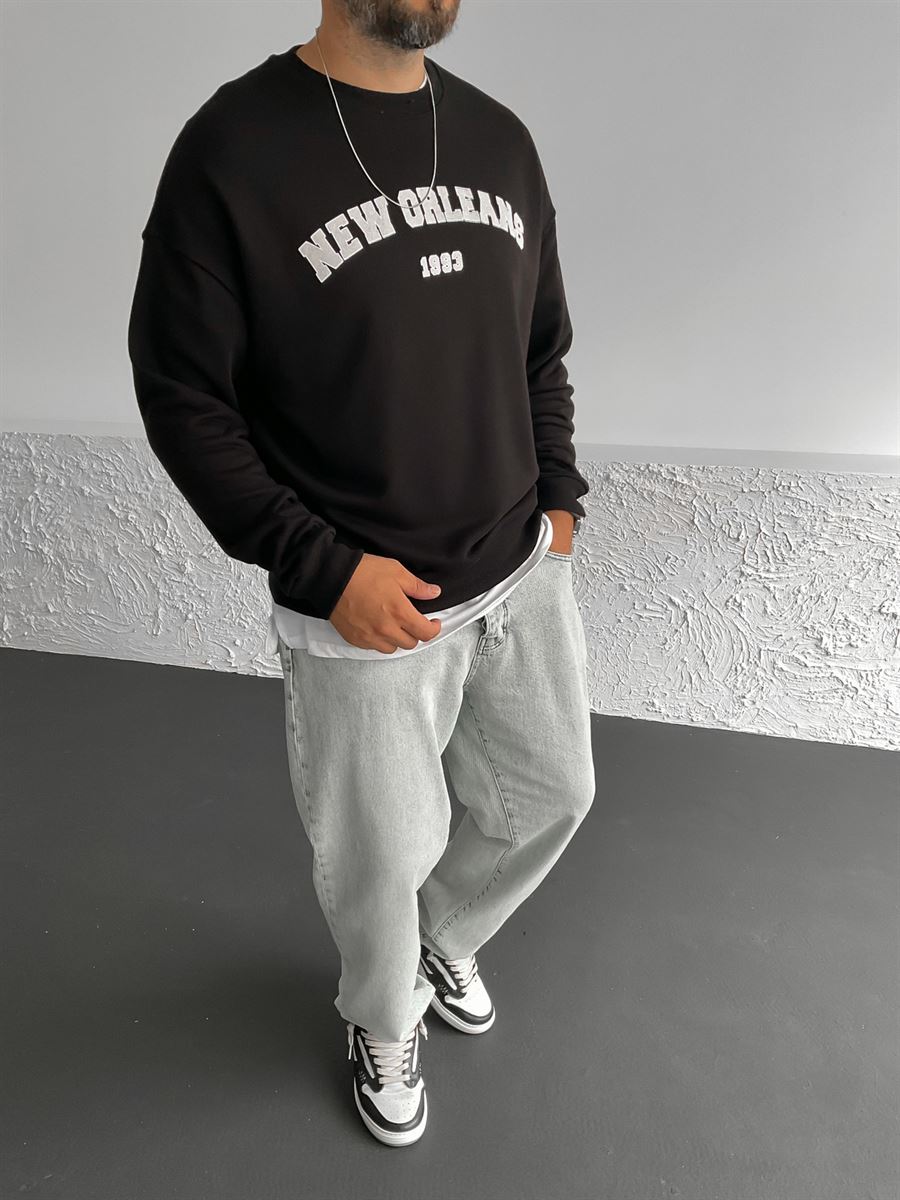 Siyah New Orleans Sweatshirt PM-015