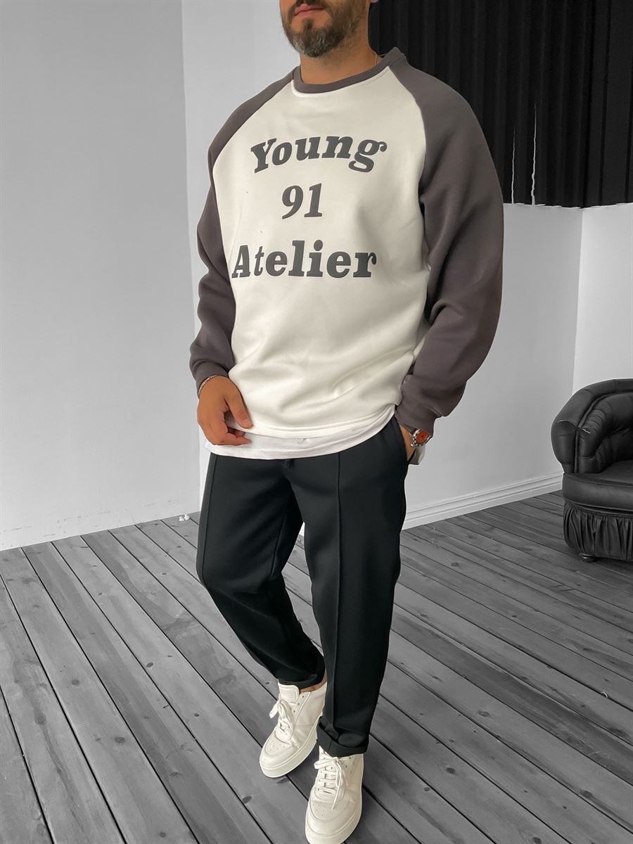 Füme Young 91 Baskılı Sweat V-30-869