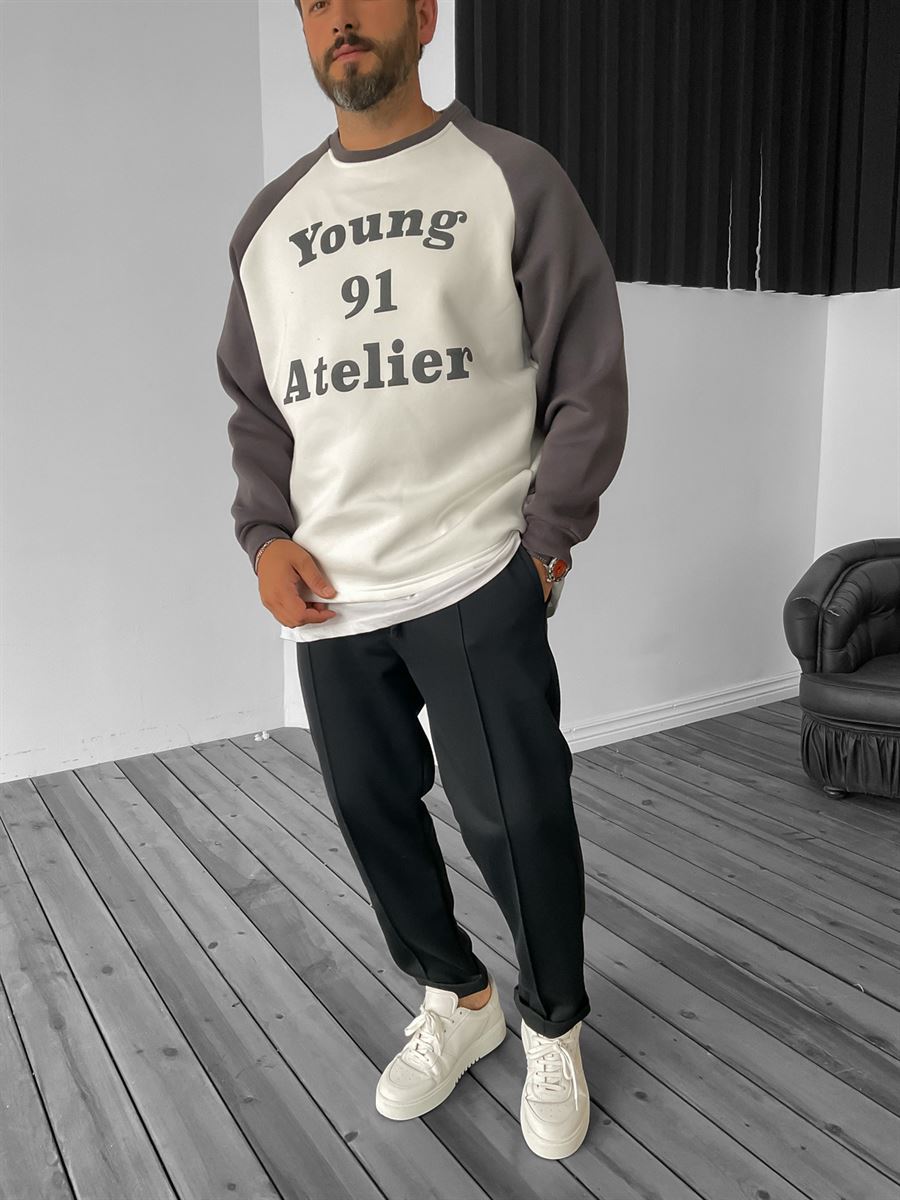 Füme Young 91 Baskılı Sweat V-30-869