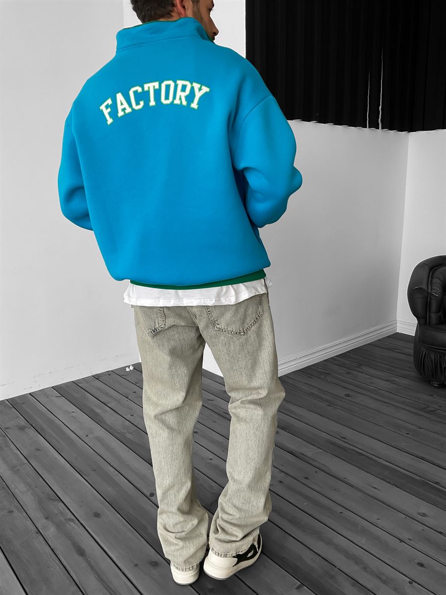 Mavi Factory Yarım Fermuarlı Sweat V-30-957