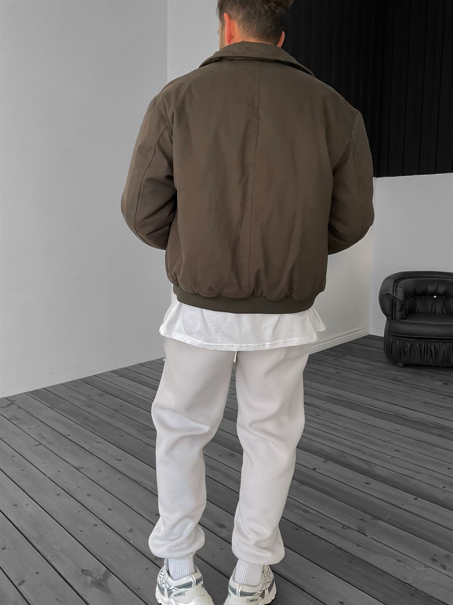 Haki Çift Cepli Bomber Mont LS-56042