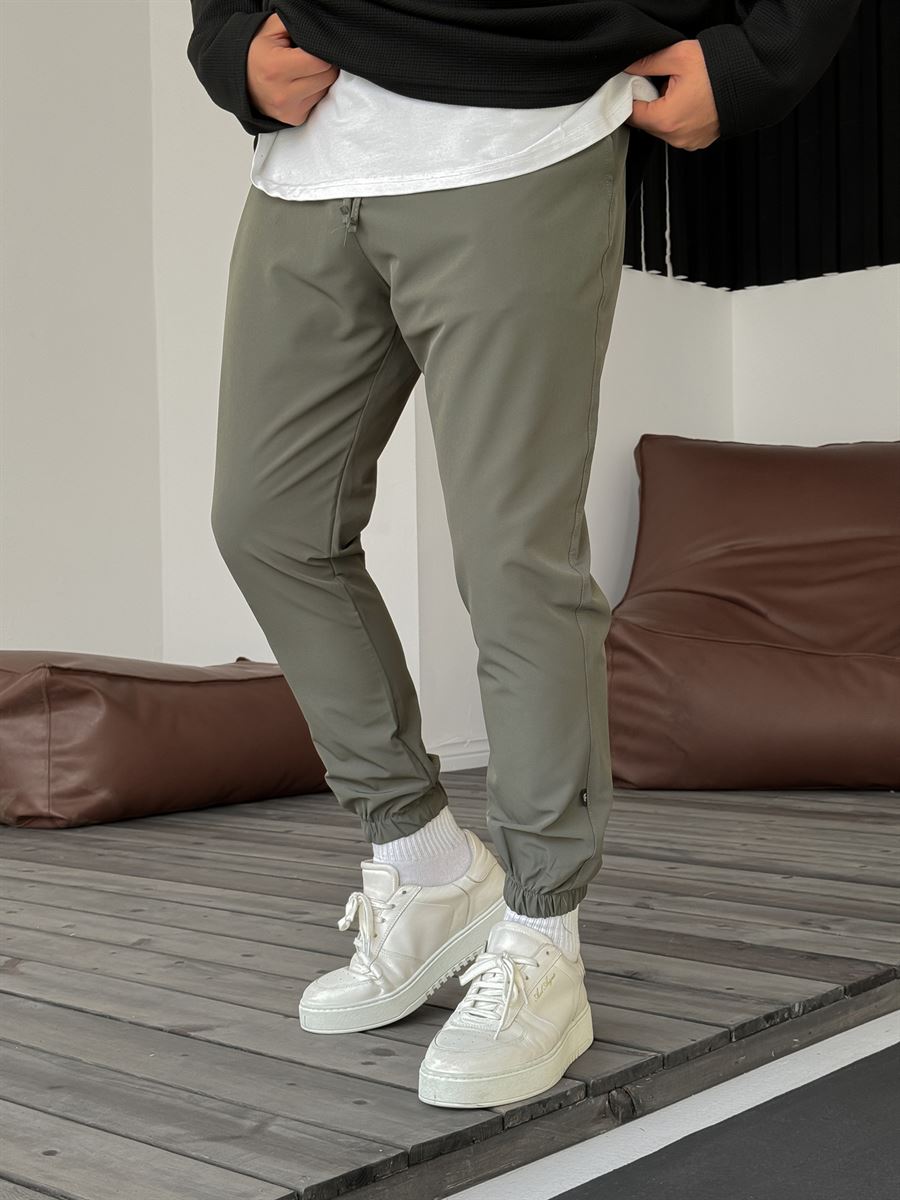 Haki Lastikli Basic Jogger B-3069/3029