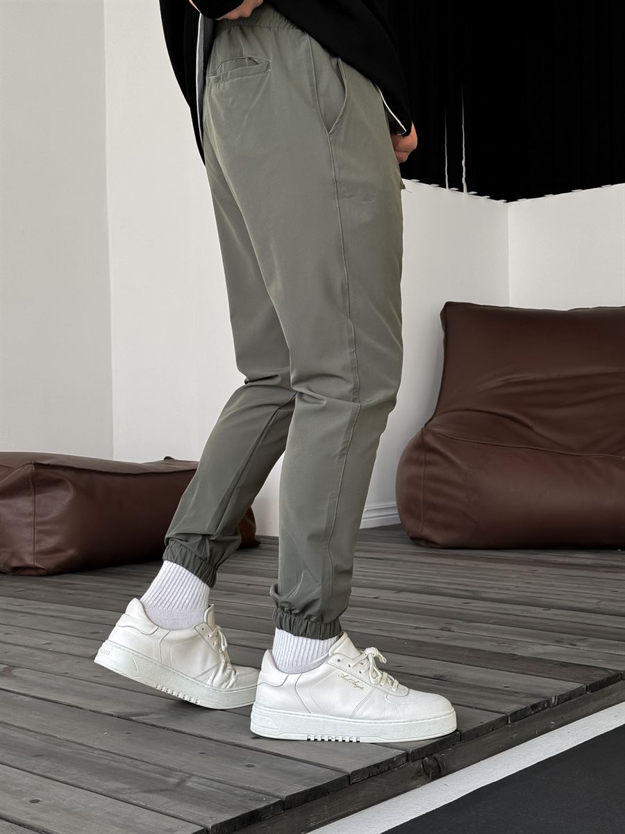 Haki Lastikli Basic Jogger B-3069/3029