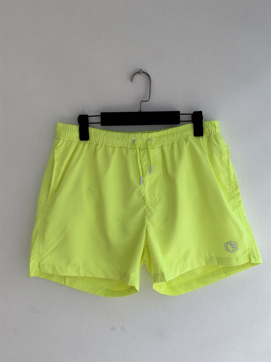 Neon Yeşili Basic Deniz Şortu LNS-093