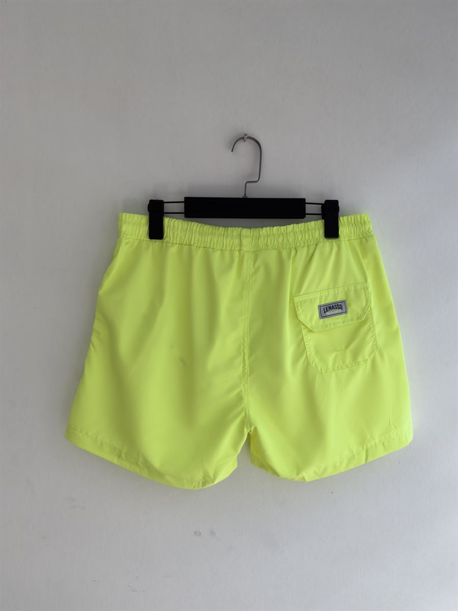 Neon Yeşili Basic Deniz Şortu LNS-093