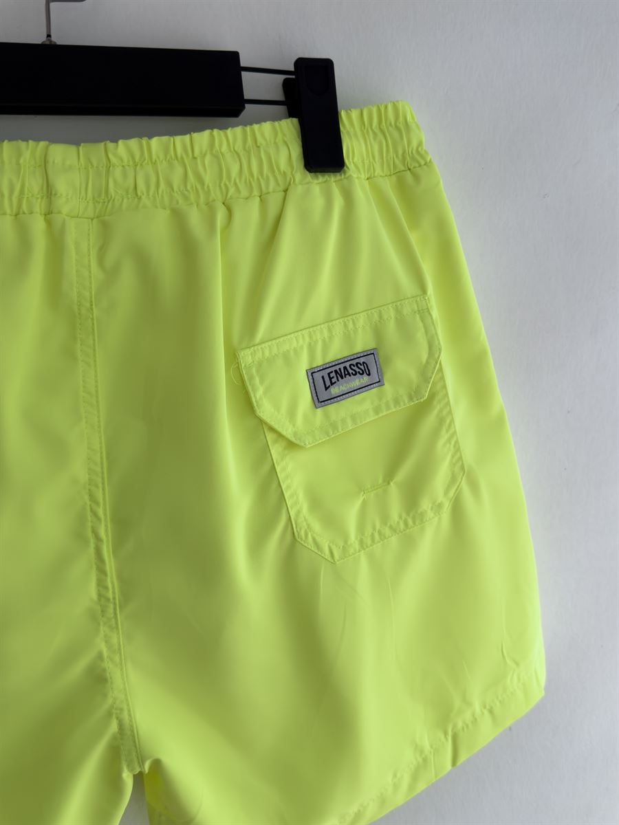 Neon Yeşili Basic Deniz Şortu LNS-093