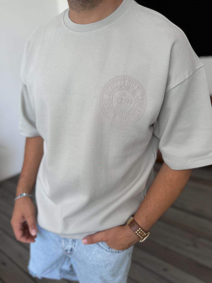 Taş Circle Kabartmalı T-Shirt KE-3003