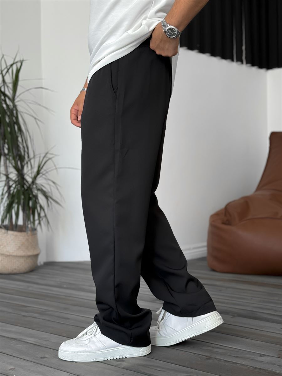 Siyah Basic Baggy Pantolon G-5232