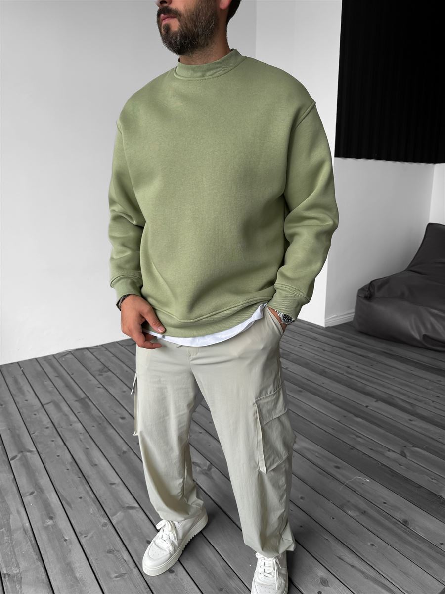 Yeşil Basic Sweatshirt BY-058