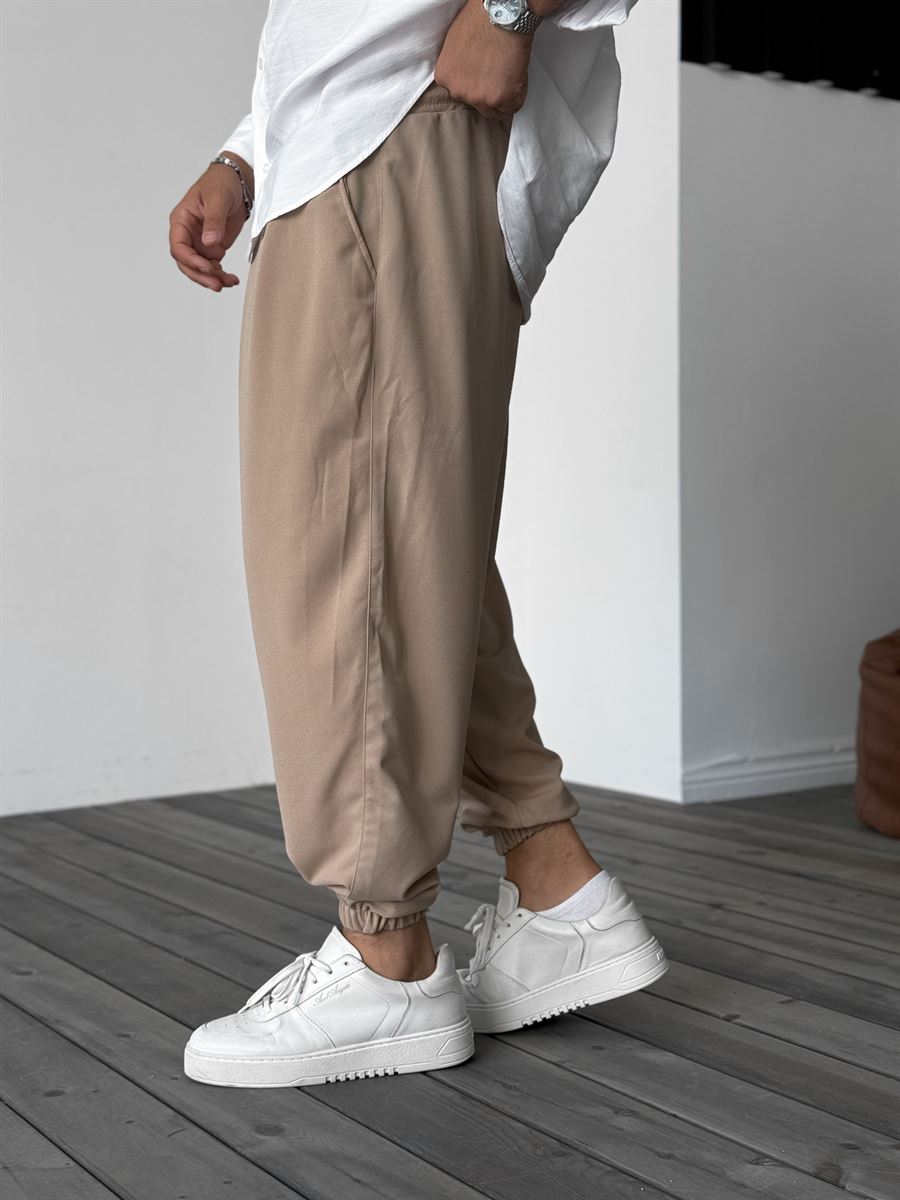 Bej Yarım Şalvar Basic Jogger DP-087