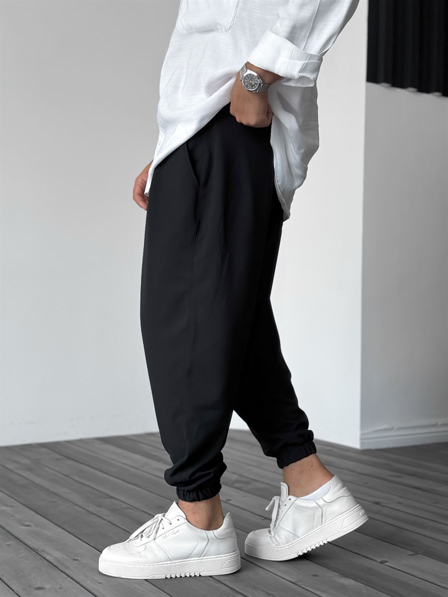 Siyah Yarım Şalvar Basic Jogger DP-087