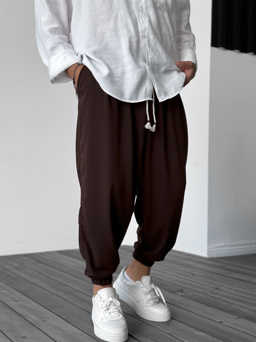 Kahve Yarım Şalvar Basic Jogger DP-087