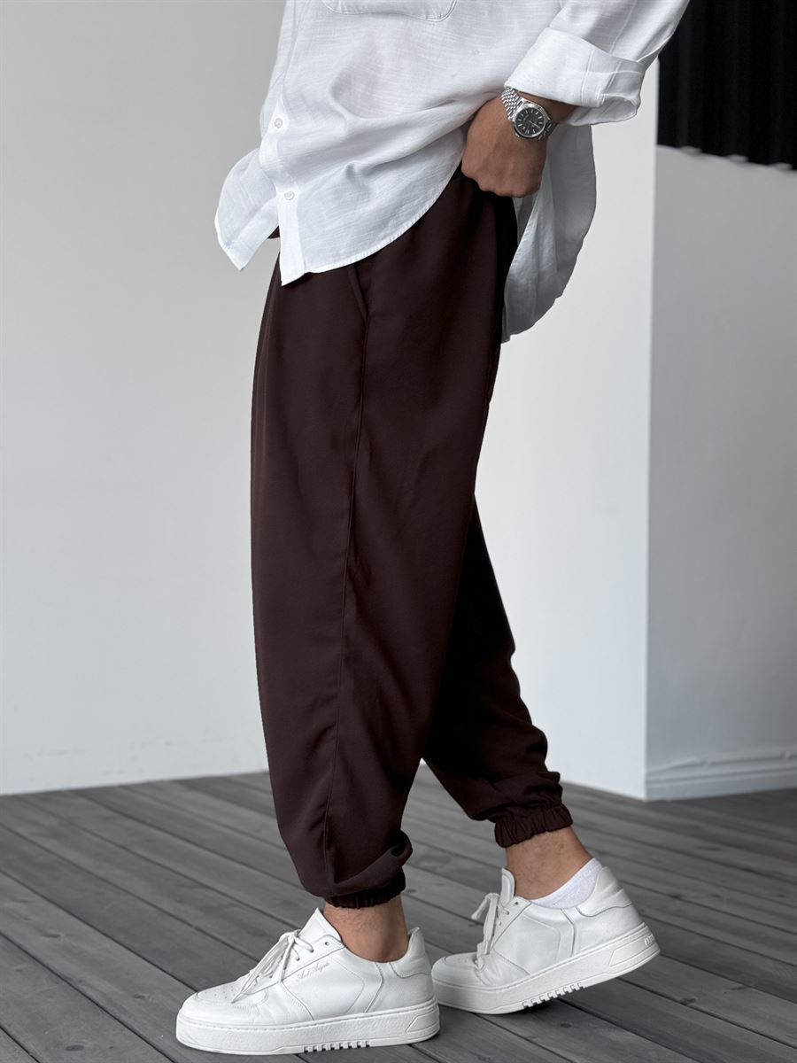 Kahve Yarım Şalvar Basic Jogger DP-087