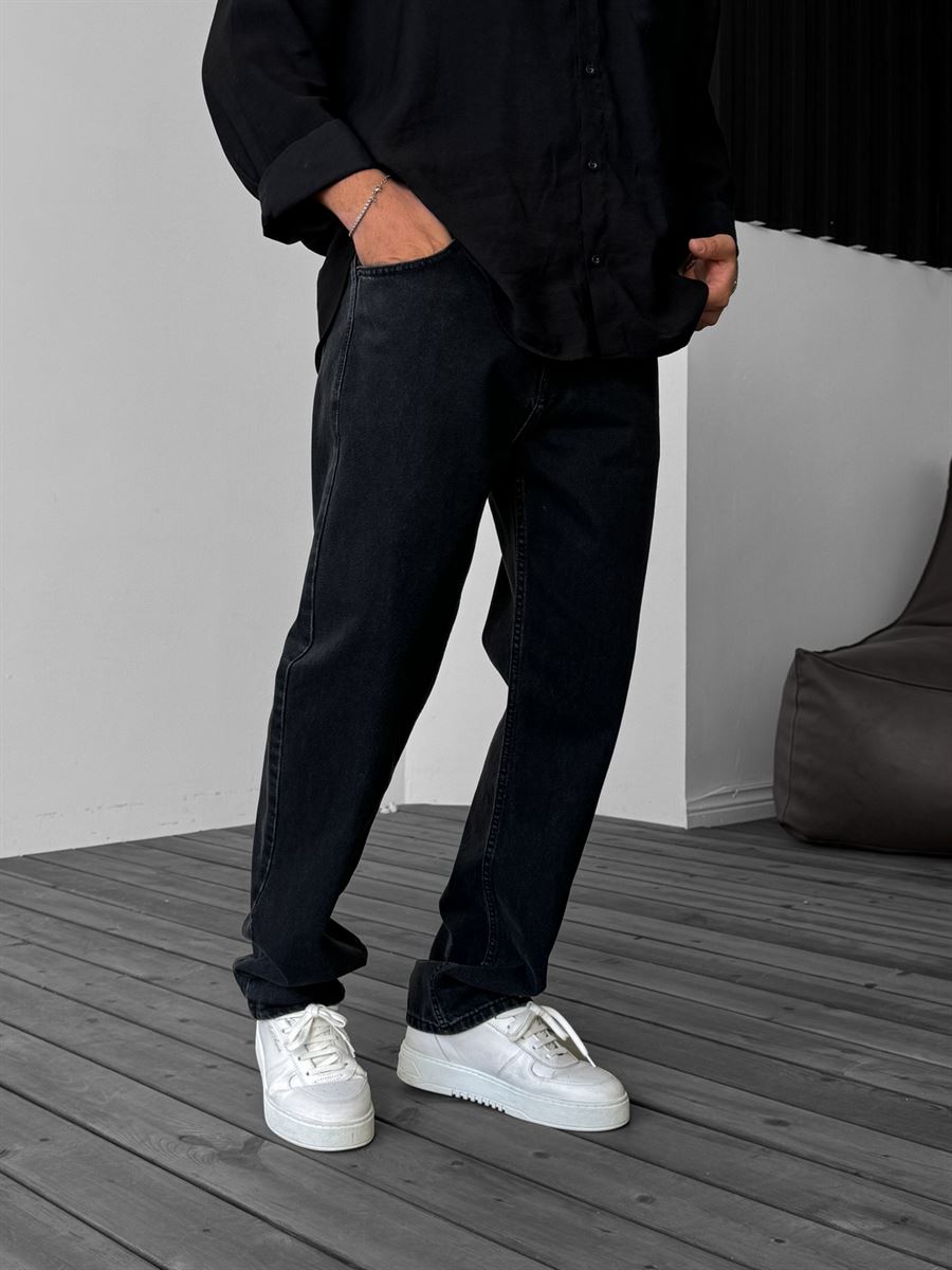 Siyah Yıkamalı Baggy Jean DF-2530