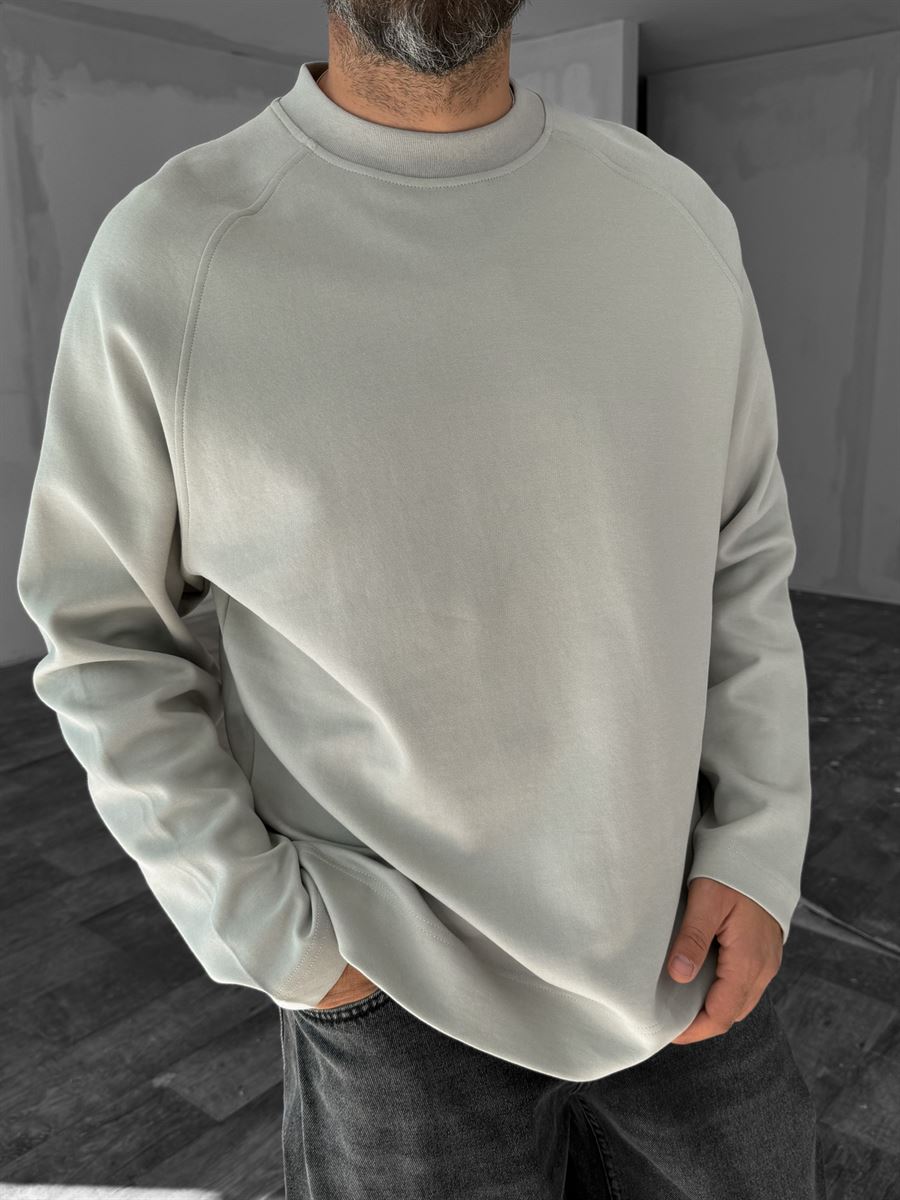 Taş Geniş Yaka İnce Sweatshirt KE-416