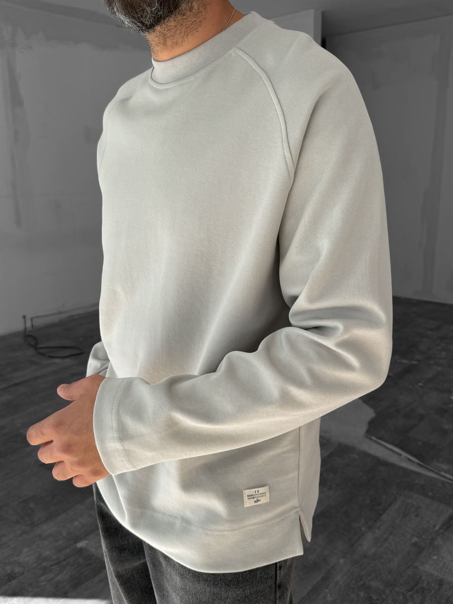 Taş Geniş Yaka İnce Sweatshirt KE-416