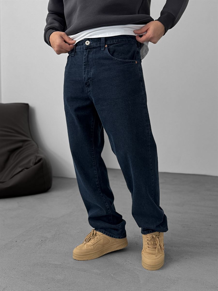 Lacivert Basic Baggy Jean GJ-16629