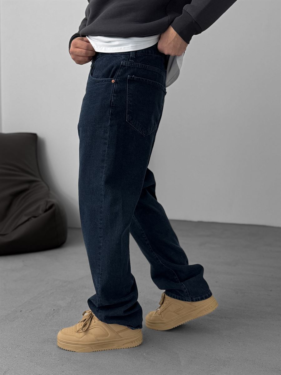 Lacivert Basic Baggy Jean GJ-16629