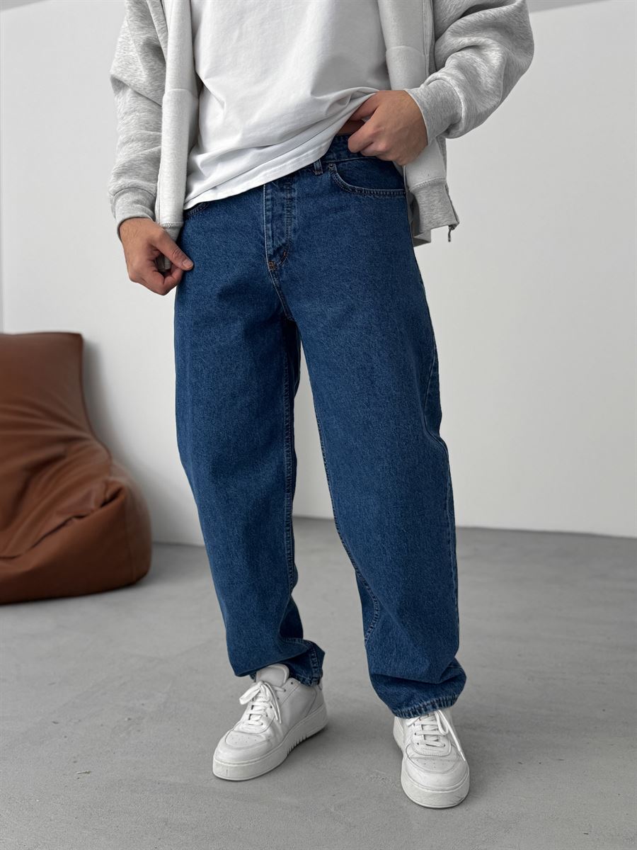 Koyu Mavi Basic Baggy Jean DP-98