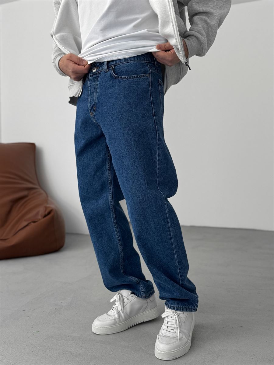 Koyu Mavi Basic Baggy Jean DP-98