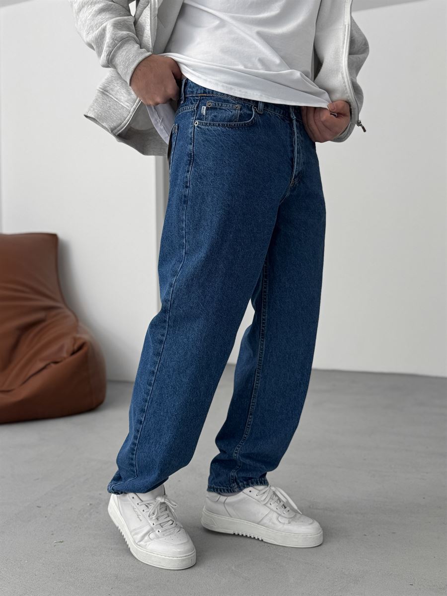 Koyu Mavi Basic Baggy Jean DP-98