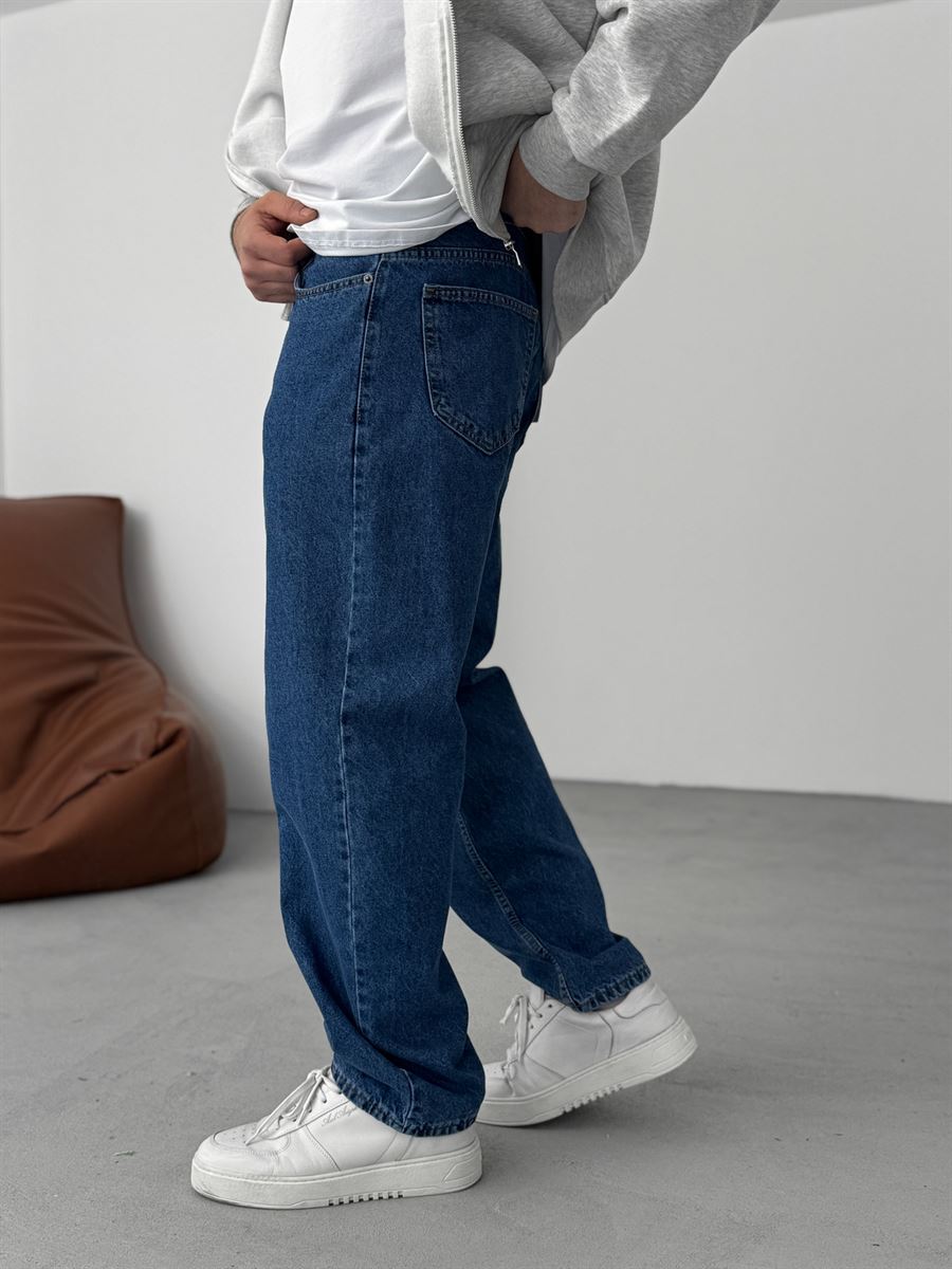 Koyu Mavi Basic Baggy Jean DP-98