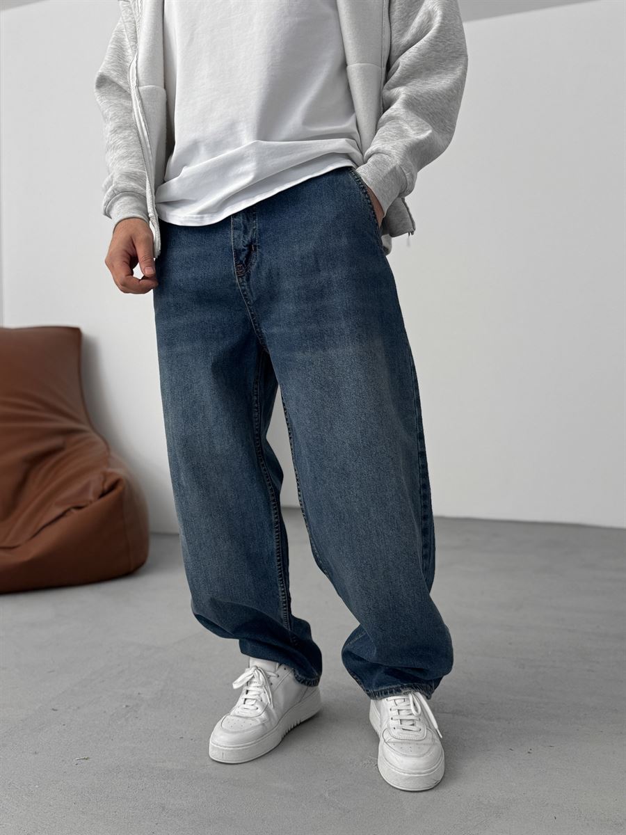 Koyu Mavi Eskitme Skater Fit Jean DP-13