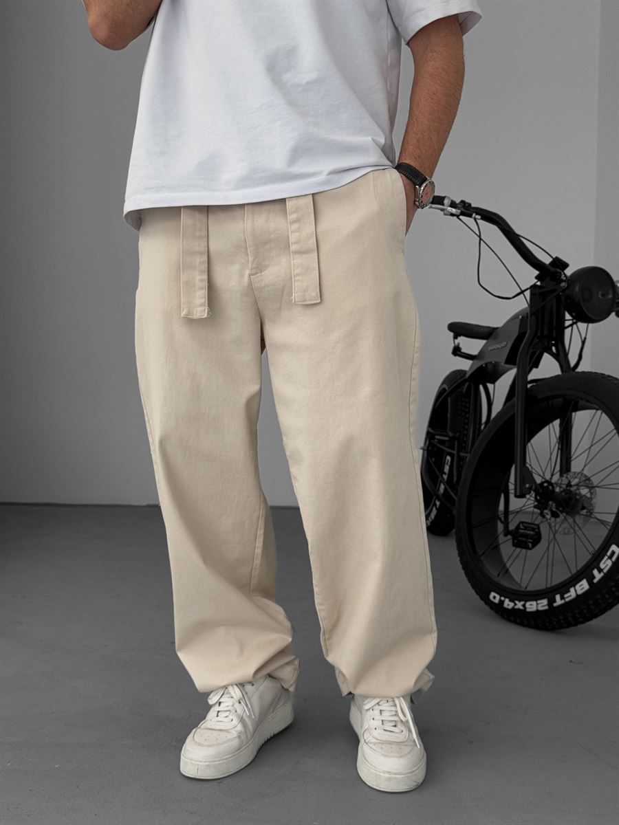 Taş Basic Kuşaklı Baggy Pantolon KE-1006/1010