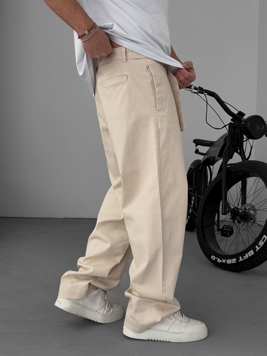 Taş Basic Kuşaklı Baggy Pantolon KE-1006/1010