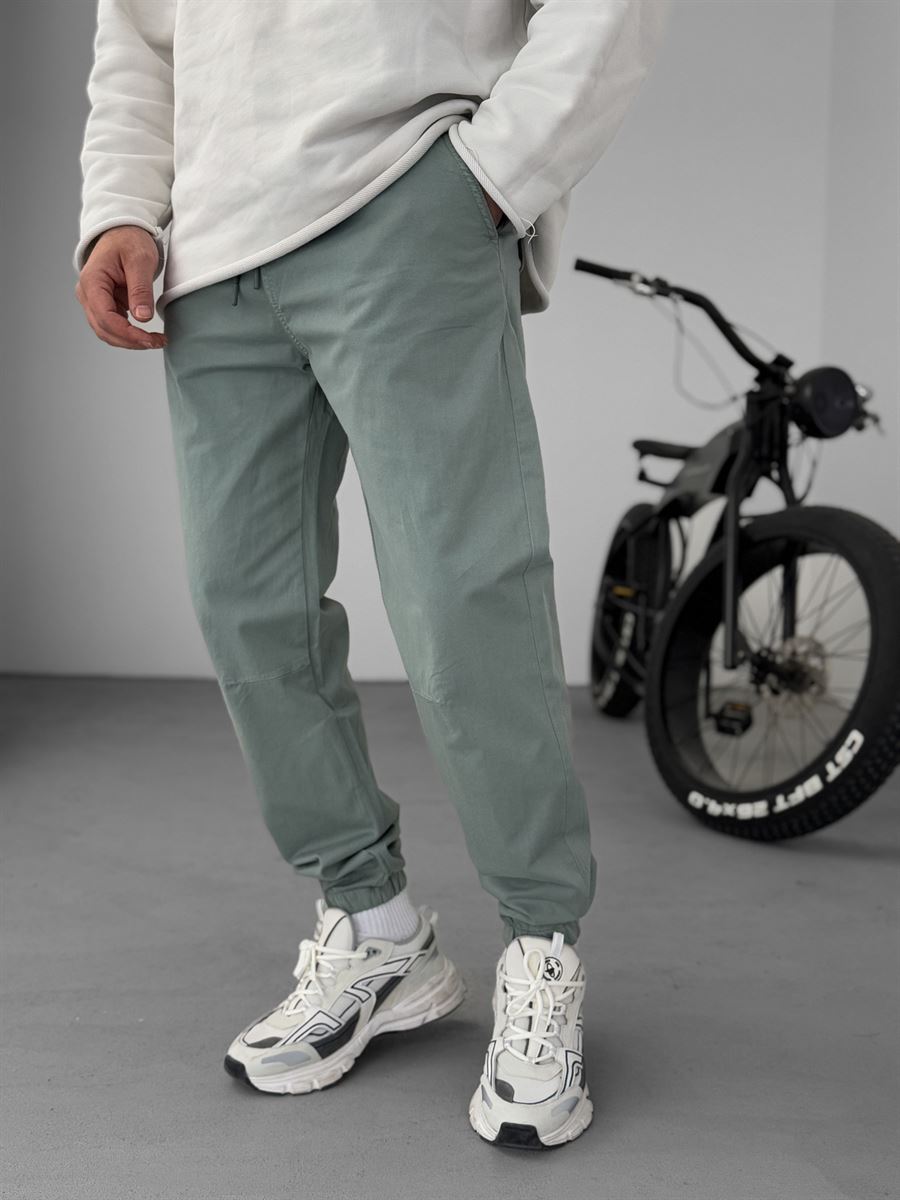 Yeşil Dizi Dikişli Gabardin Jogger YP-5018