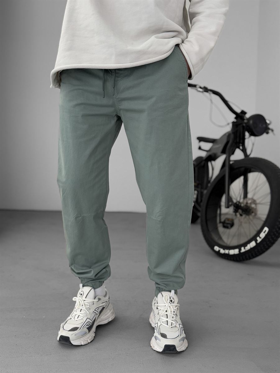 Yeşil Dizi Dikişli Gabardin Jogger YP-5018