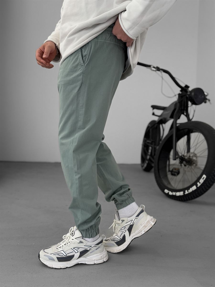 Yeşil Dizi Dikişli Gabardin Jogger YP-5018