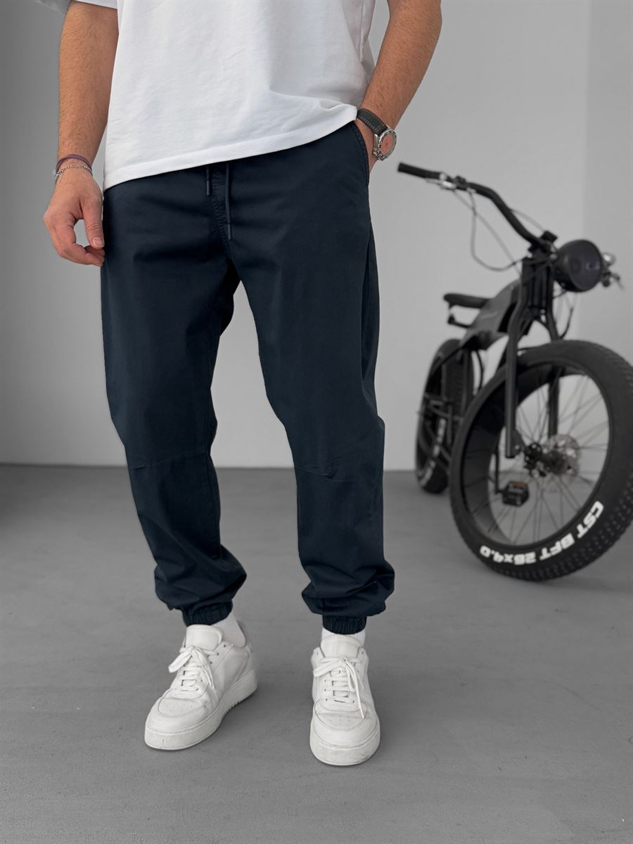 Lacivert Dizi Dikişli Gabardin Jogger YP-5018