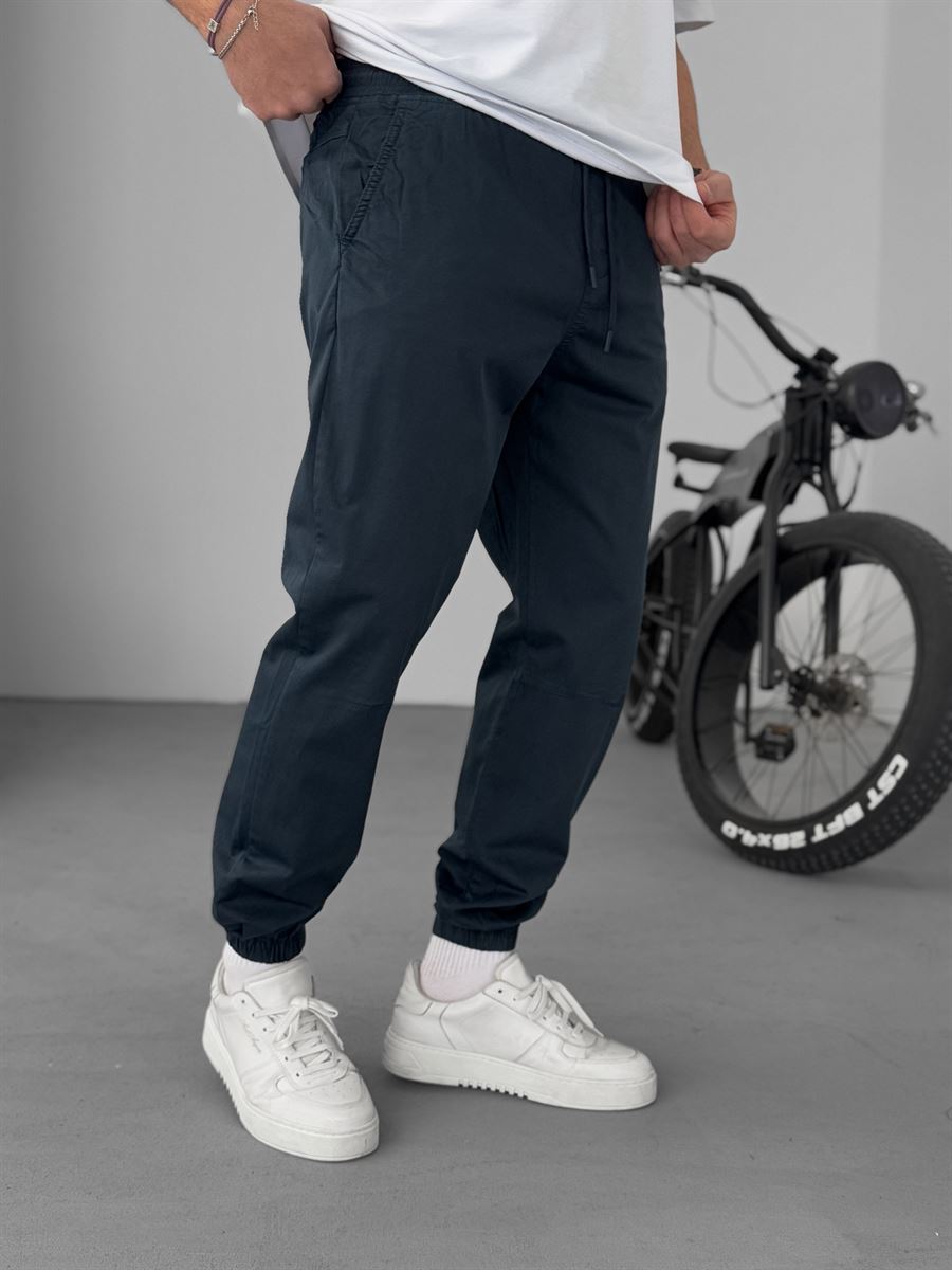 Lacivert Dizi Dikişli Gabardin Jogger YP-5018