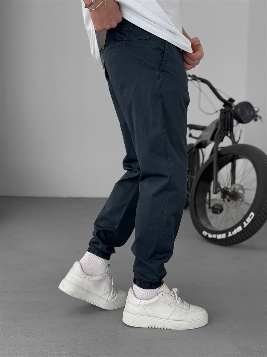 Lacivert Dizi Dikişli Gabardin Jogger YP-5018